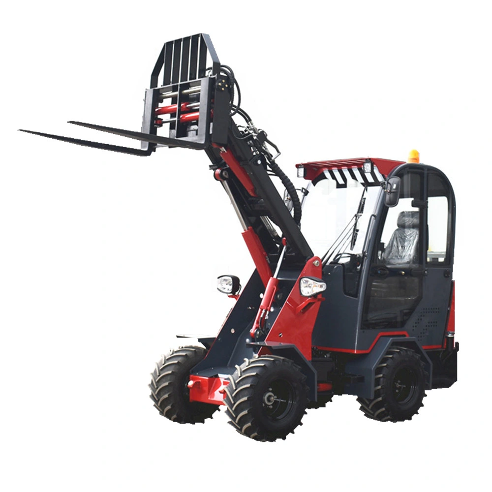 Loader Machine 0.6t 1t 1.5t 2t Telescopic Boom Wheel Loader with CE for Farming/Construction/Snow Cleaning
