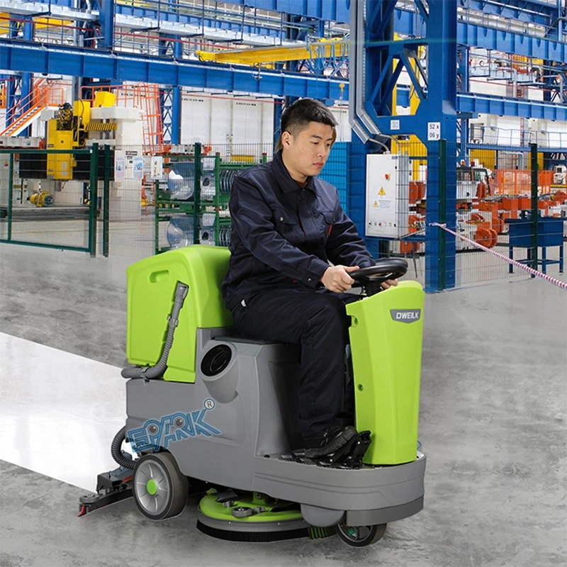 Electric Charging Ride Driving Type Floor Cleaning Equipment Machine Spin Scrubber Road Sweeper
