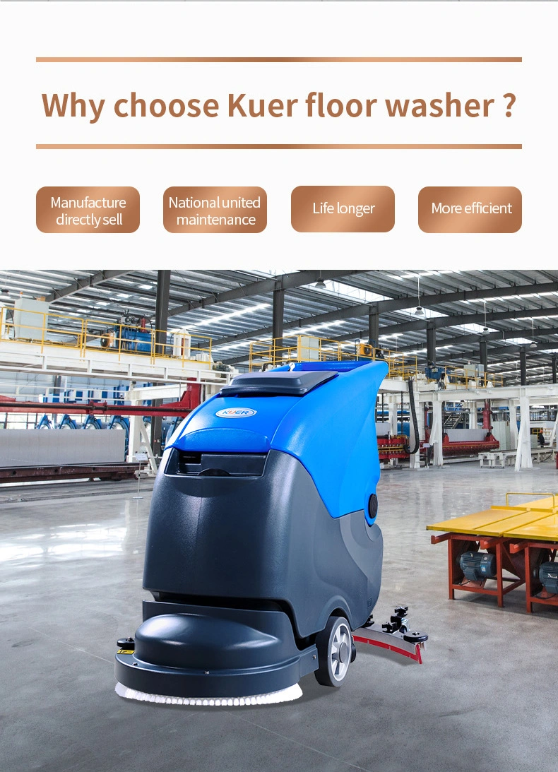 Walk Behind Floor Washer Single Brush Commercial Electric Floor Scrubber for Sale