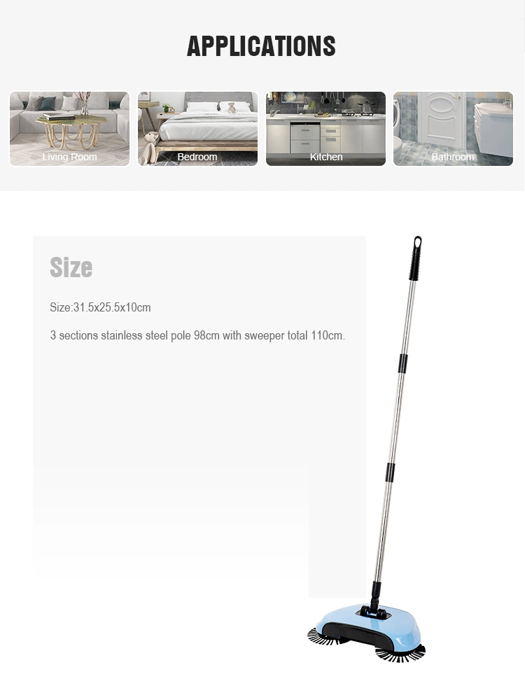 Hot Magic Push Broom Manual Carpet Sweeper for Floor Cleaning