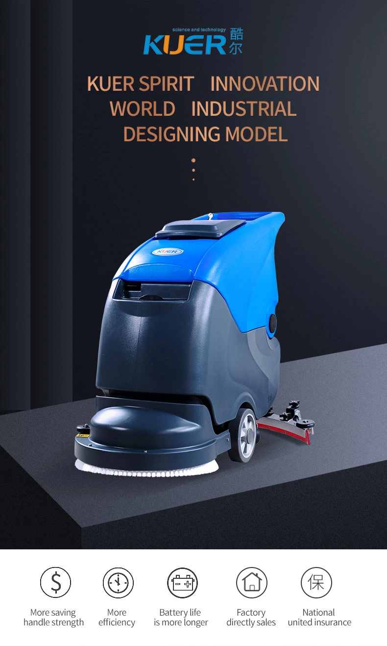 Walk Behind Floor Washer Single Brush Commercial Electric Floor Scrubber for Sale