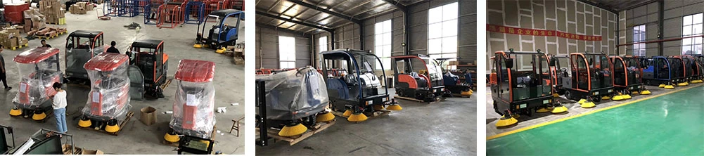 2023 Automatic Ride on Battery Powered Electric Road Steet Floor Sweeper Sweeping/Cleaning/Washing/Scrubbing Machine for Industrial/Warehouse/Workshop